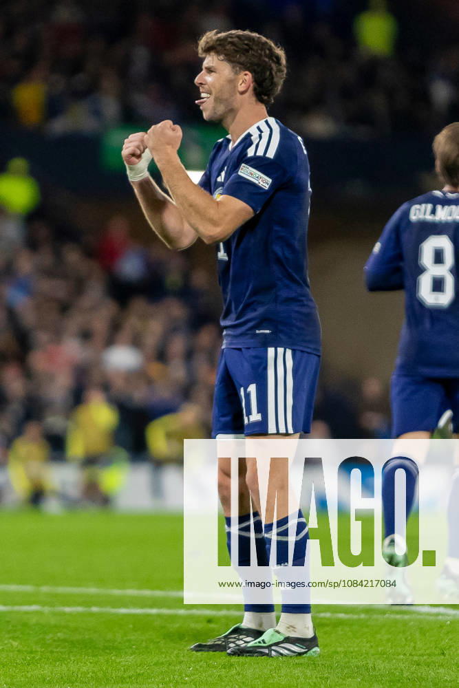 Scotland v Slovenia, UEFA Nations League GOAL! 1-0! Ryan Christie of Scotland national team, Nationalteam celebrates after he scores the opening goal during the UEFA Nations League League B Group B1 between Scotland and Slovenia. Barclays Hampden, Hampden Park, Glasgow, Scotland. 6 October 2026. Hampden Park Barclays Hampden Glasgow Scotland Editorial use only ,
