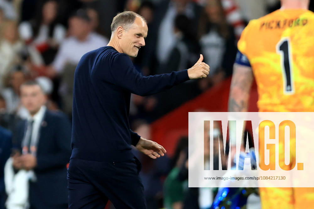 England v Czechia - UEFA Nations League 2026 27 Group A3 MD4 Thomas Tuchel, Head coach of England celebrates after winning the UEFA Nations League 2026 27 group phase match between England and Czechia at Wembley Stadium on October 6, 2026 in London, England. London Wembley Stadium England United Kingdom