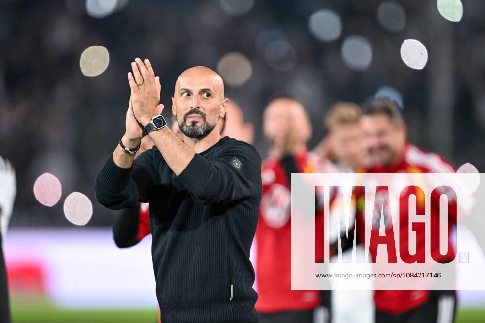 U-21 International Match 26-27: Germany vs. Georgia on October 6, 2026, at the SchücoArena in Bielefeld. Coach Antonio Di Salvo of Germany after the victory, MT
