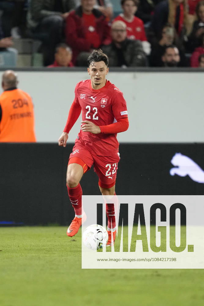 Fabian Rieder (22 SUI) during the UEFA Nations League match between Switzerland and North Macedonia at thermoplan arena on October 06, 2026 in Luzern, Switzerland.