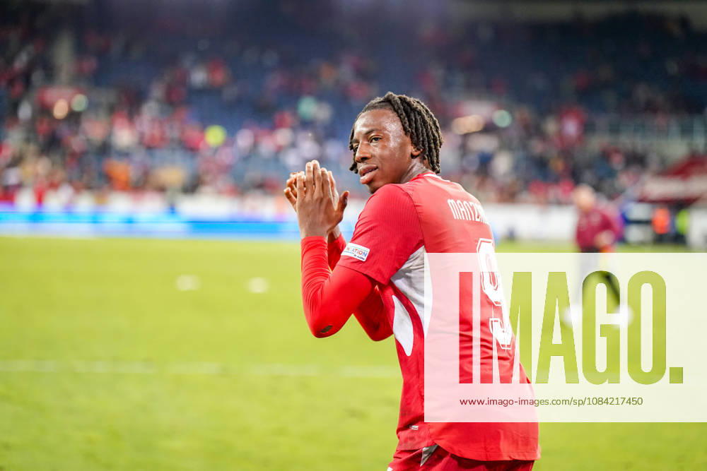 Soccer: UEFA Nations League 2026–2027, Matchday 4: Switzerland vs. North Macedonia, Thermoplan Arena, Lucerne; Johan Manzambi (Switzerland), 9: Facial expressions, emotions