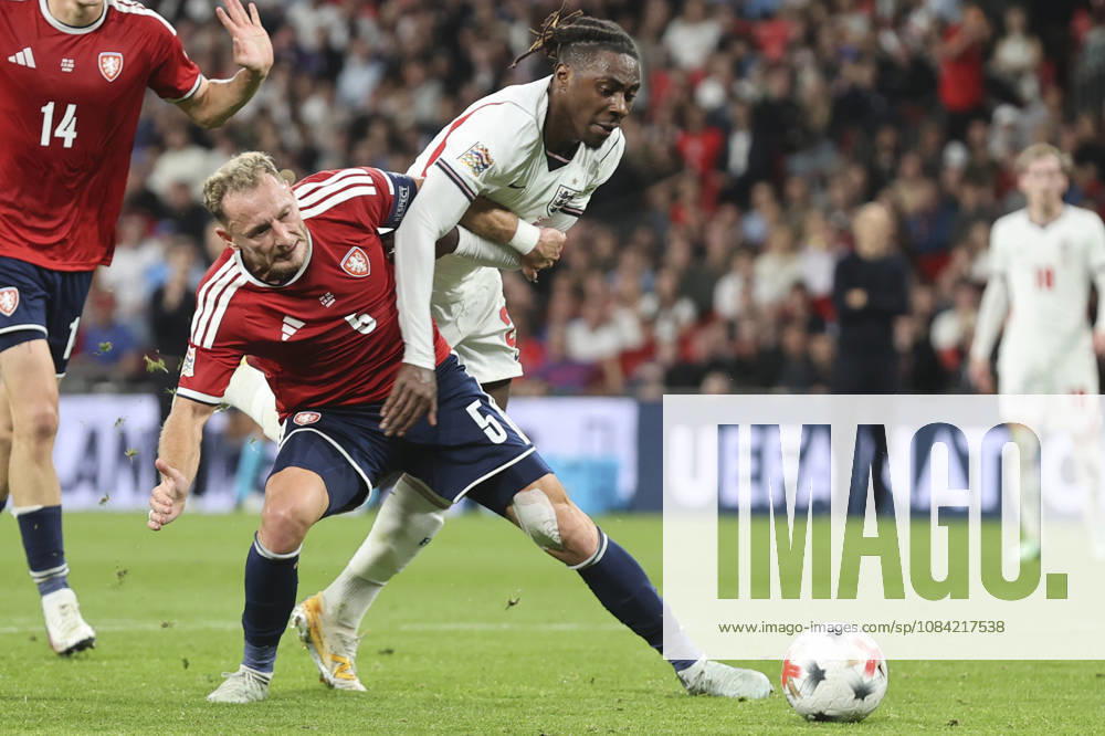 England v Czechia UEFA Nations League Eberechi Eze of England and Vladimir Coufal of Czechia battle for the ball during the UEFA Nations League match at Wembley Stadium, London 06 10 2026 UK Newspapers OUT