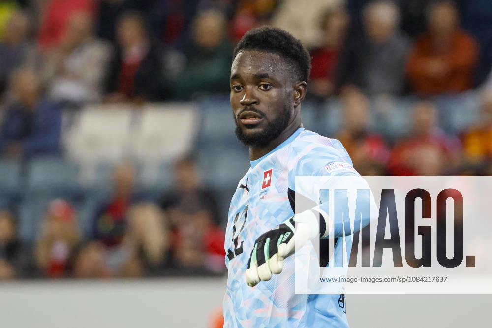 Yvon Mvogo Switzerland, 12, Facial expressions, Emotion, Switzerland, UEFA, Nations League, Matchday 4, Switzerland vs. North Macedonia, October 6, 2026, Lucerne Swissporarena, Switzerland