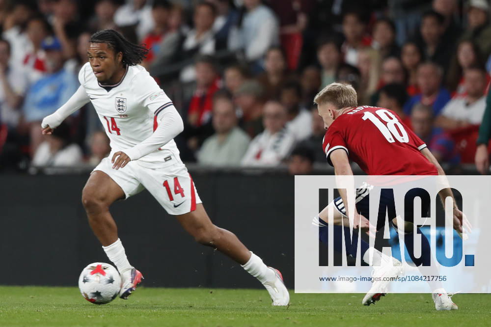 England v Czechia UEFA Nations League Rio Ngumoha of England and Matej Radosta of Czechia in action during the UEFA Nations League match at Wembley Stadium, London 06 10 2026 UK Newspapers OUT