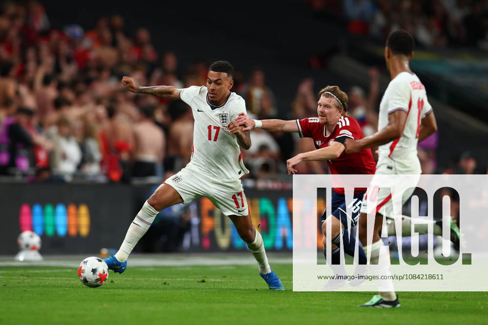 UEFA Nations League: England v Czech Republic LONDON, UK - 6th Oct 2026: Morgan Rogers of England in action during the UEFA Nations League Group A3 match between England and Czech Republic at Wembley Stadium London Wembley Stadium England United Kingdom