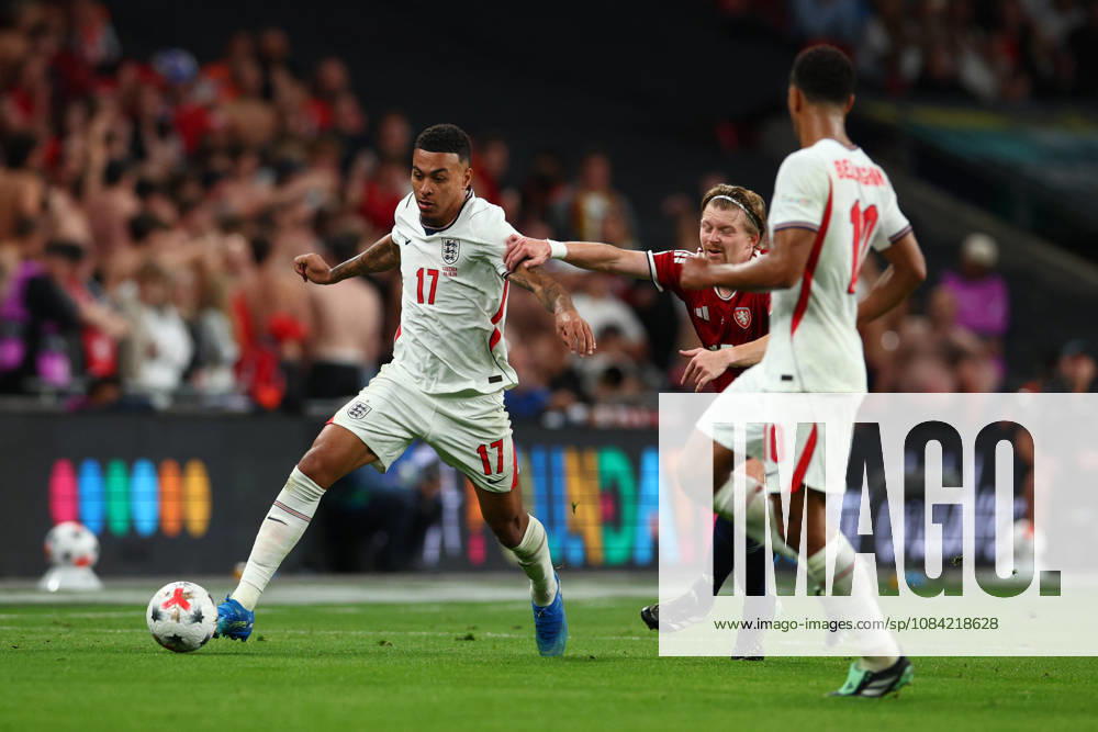 UEFA Nations League: England v Czech Republic LONDON, UK - 6th Oct 2026: Morgan Rogers of England in action during the UEFA Nations League Group A3 match between England and Czech Republic at Wembley Stadium London Wembley Stadium England United Kingdom