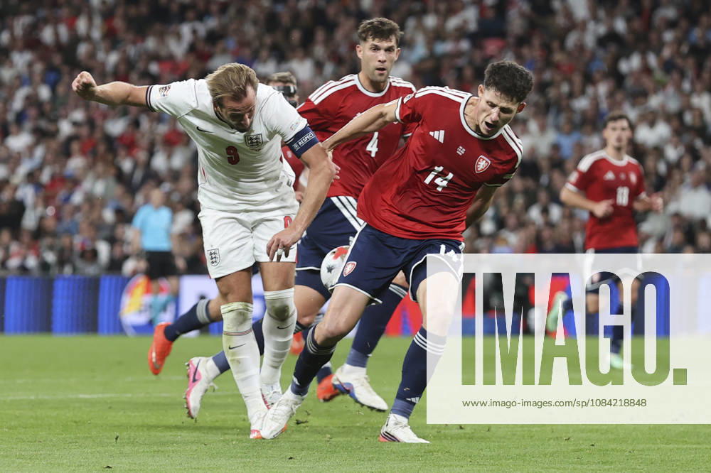 England v Czechia UEFA Nations League Martin Vitik of Czechiablocks a shot from Harry Kane of England during the UEFA Nations League match at Wembley Stadium, London 06 10 2026 UK Newspapers OUT
