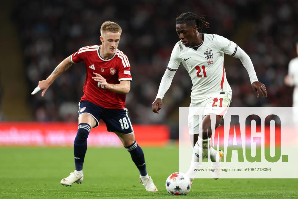 England v Czech Republic, UEFA Nations League MatÄ›j Radosta of Czech Republic pressures Eberechi Eze of England during the England v Czech Republic UEFA Nations League Group 3 match at Wembley Stadium, London, England on 6 October 2026 Credit: Tiego Grenho Every Second Media Editorial use only. All images are copyright Every Second Media Limited. No images may be reproduced without prior permission.