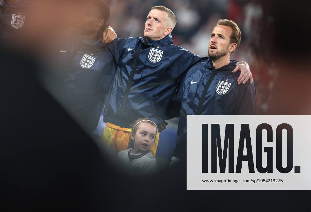 England gegen Tschechien, 6. Oktober 2026, London International Football, UEFA Nations League, England gegen Tschechien, Englands Torhüter Jordan Pickford und Harry Kane, Foto: Charlotte Wilson, Offside, London, Großbritannien