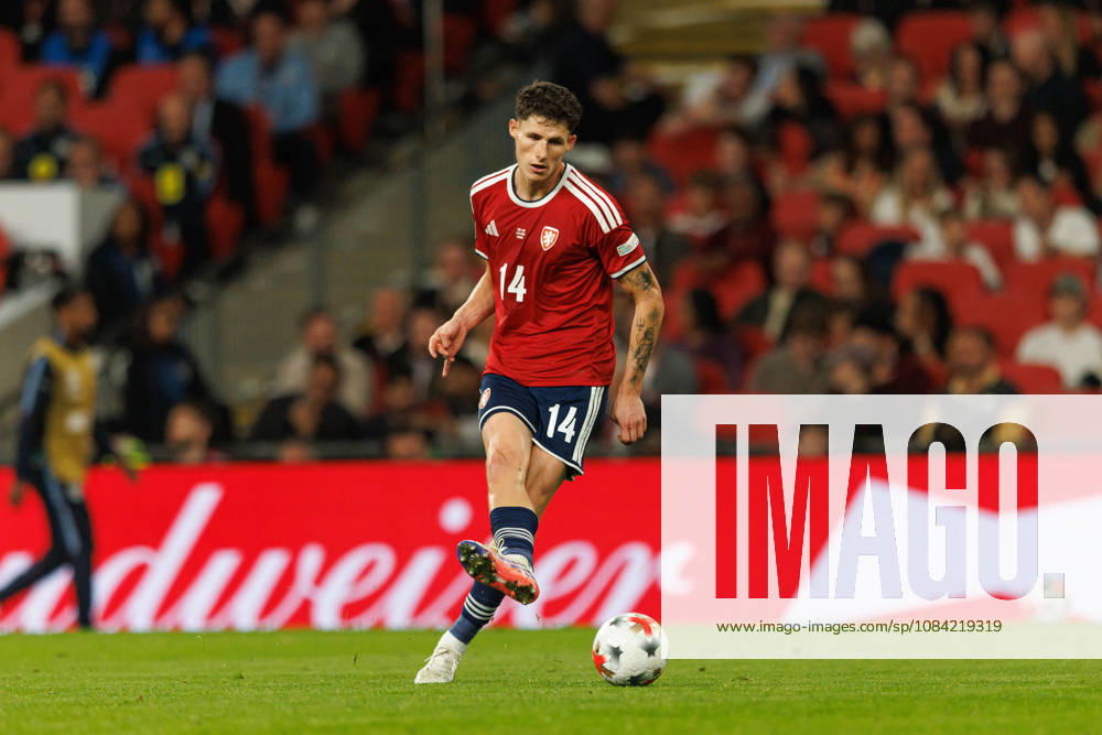 England v Czechia UEFA Nations League, Tuesday 6th October 2026: David Jurasek of Czechia on the ball during the UEFA Nations League Group C Fixture between England and Czechia at Wembley Stadium, Wembley in London, England. (Photo by Alex Ferrelly Sports Press Photo)