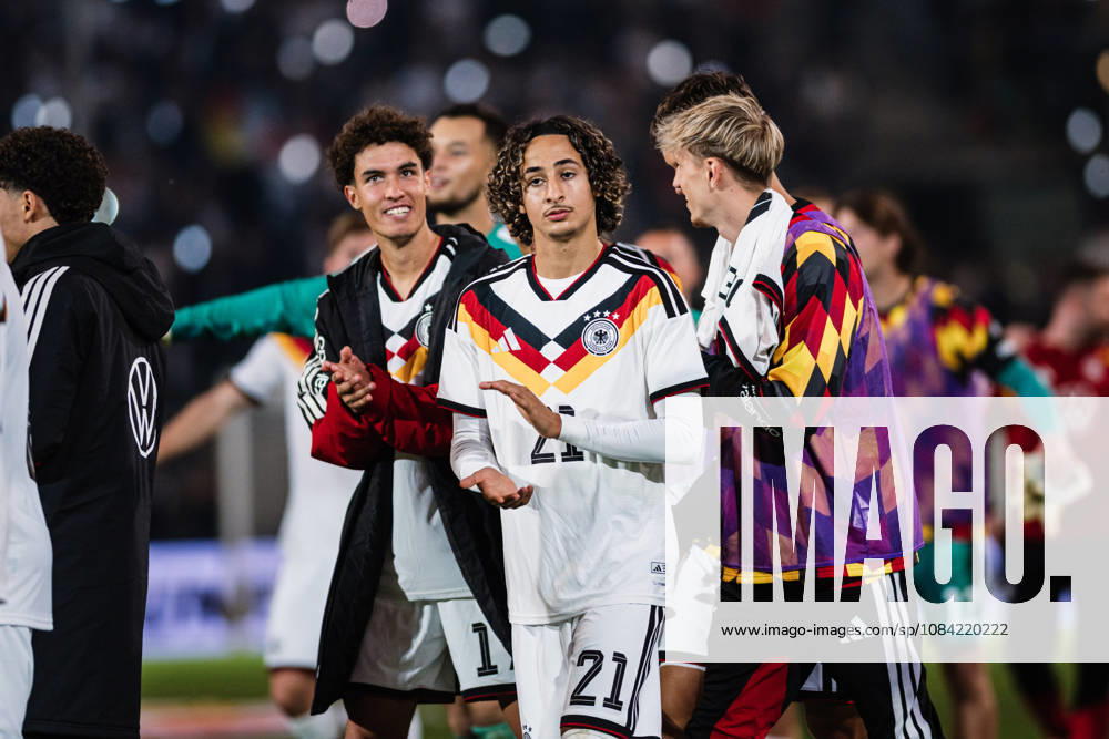 U-21 European Championship Qualifier: Germany vs. Georgia, October 6, 2026; Wael Mohya (Germany), 21, claps after the final whistle; Soccer, U-21 European Championship Qualifier, Matchday 10: Germany vs. Georgia on October 6, 2026, Bielefeld DFB REGULATIONS PROHIBIT ANY USE OF PHOTOGRAPHS AS IMAGE SEQUENCES AND OR QUASI-VIDEO