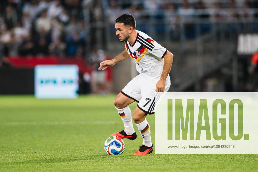 U-21 European Championship Qualifier: Germany vs. Georgia, October 6, 2026; Arijon Ibrahimovic; Germany; 7 free kicks; soccer; U-21 European Championship Qualifier; Matchday 10: Germany vs. Georgia on October 6, 2026; Bielefeld DFB REGULATIONS PROHIBIT ANY USE OF PHOTOGRAPHS AS IMAGE SEQUENCES AND OR QUASI-VIDEO