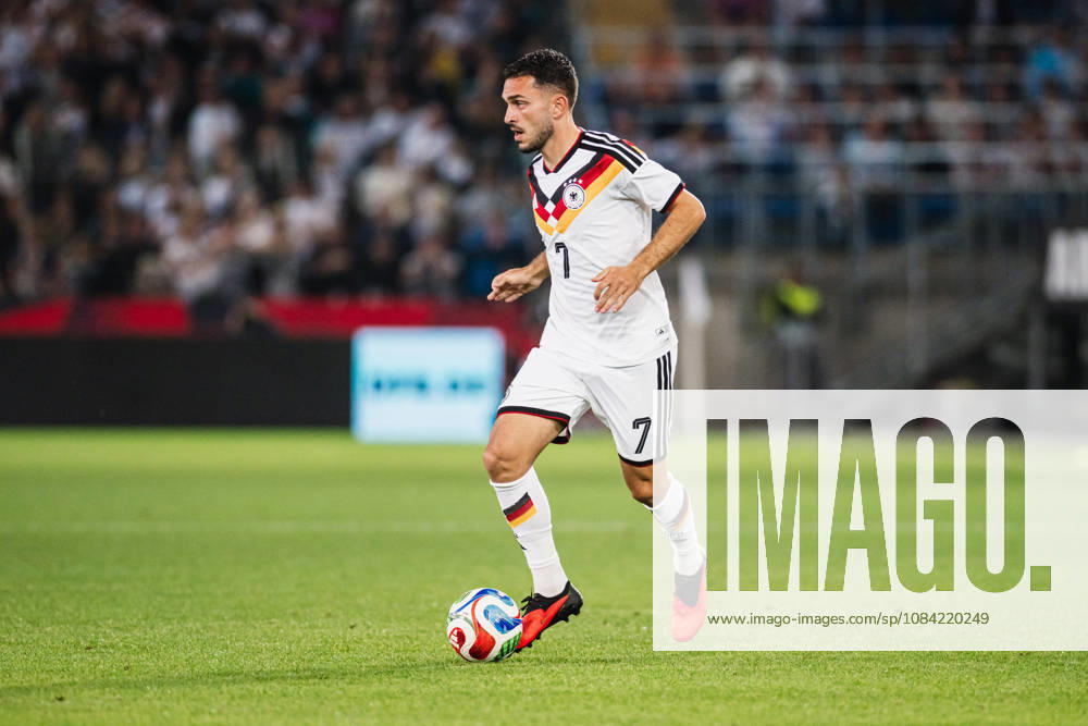 U-21 European Championship Qualifier: Germany vs. Georgia, October 6, 2026; Arijon Ibrahimovic; Germany; 7 free kicks; soccer; U-21 European Championship Qualifier; Matchday 10: Germany vs. Georgia on October 6, 2026; Bielefeld DFB REGULATIONS PROHIBIT ANY USE OF PHOTOGRAPHS AS IMAGE SEQUENCES AND OR QUASI-VIDEO