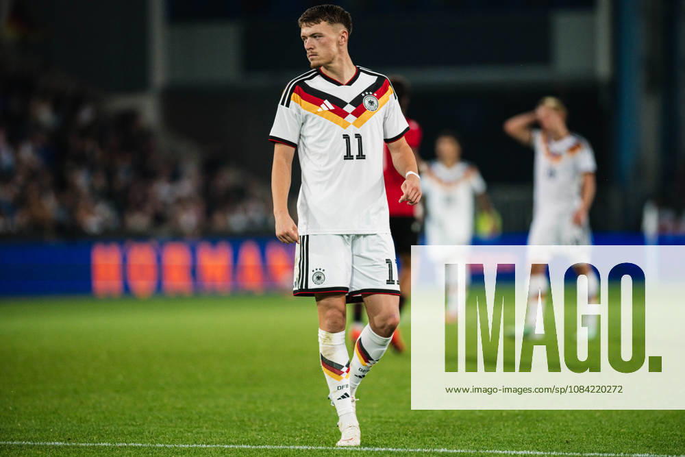 U-21 European Championship Qualifier: Germany vs. Georgia, October 6, 2026, Dženan Pejcinovic, Germany, 11, Football Cutout, U-21 European Championship Qualifier, Matchday 10: Germany vs. Georgia on October 6, 2026, Bielefeld DFB REGULATIONS PROHIBIT ANY USE OF PHOTOGRAPHS AS IMAGE SEQUENCES AND OR QUASI-VIDEO