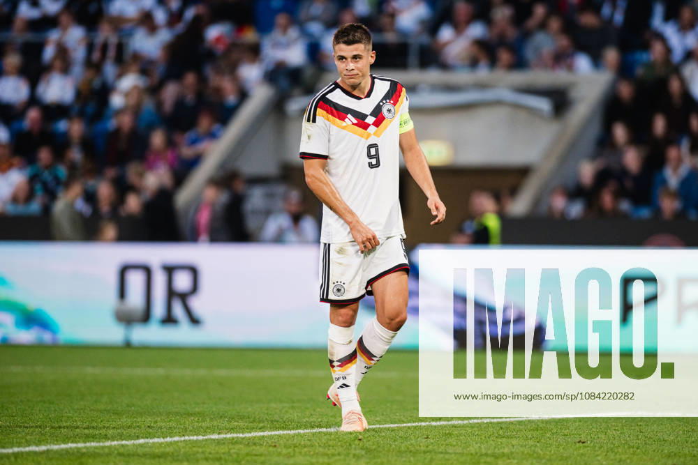 U-21 European Championship Qualifier: Germany vs. Georgia, October 6, 2026; Cutout, Nicolò Tresoldi, Germany, 9; Soccer; U-21 European Championship Qualifier; Matchday 10: Germany vs. Georgia on October 6, 2026; Bielefeld DFB REGULATIONS PROHIBIT ANY USE OF PHOTOGRAPHS AS IMAGE SEQUENCES AND OR QUASI-VIDEO