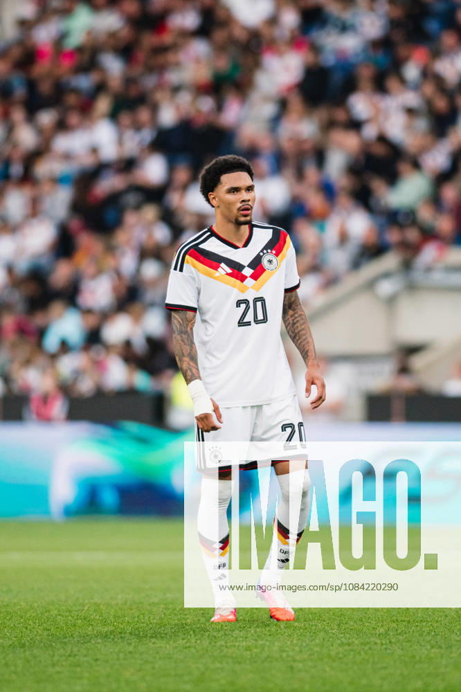 U-21 European Championship Qualifier: Germany vs. Georgia, October 6, 2026; Cutout, Nnamdi Collins (Germany), 20; Soccer; U-21 European Championship Qualifier; Matchday 10: Germany vs. Georgia on October 6, 2026; Bielefeld DFB REGULATIONS PROHIBIT ANY USE OF PHOTOGRAPHS AS IMAGE SEQUENCES AND OR QUASI-VIDEO
