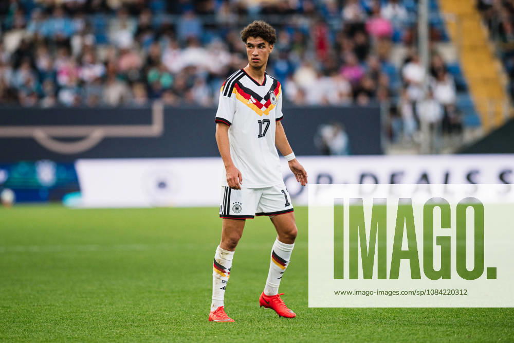 U-21 European Championship Qualifier: Germany vs. Georgia, October 6, 2026; Noah Darvich, Germany, 17; Football cutout; U-21 European Championship Qualifier, Matchday 10: Germany vs. Georgia on October 6, 2026; Bielefeld DFB REGULATIONS PROHIBIT ANY USE OF PHOTOGRAPHS AS IMAGE SEQUENCES AND OR QUASI-VIDEO