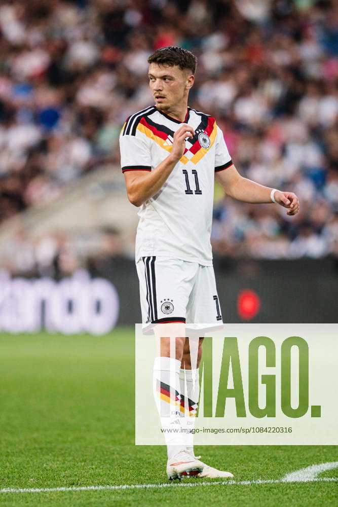 U-21 European Championship Qualifier: Germany vs. Georgia, October 6, 2026, Dženan Pejcinovic, Germany, 11, Football Cutout, U-21 European Championship Qualifier, Matchday 10: Germany vs. Georgia on October 6, 2026, Bielefeld DFB REGULATIONS PROHIBIT ANY USE OF PHOTOGRAPHS AS IMAGE SEQUENCES AND OR QUASI-VIDEO