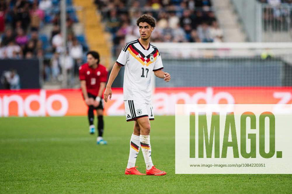 U-21 European Championship Qualifier: Germany vs. Georgia, October 6, 2026; Noah Darvich, Germany, 17; Football cutout; U-21 European Championship Qualifier, Matchday 10: Germany vs. Georgia on October 6, 2026; Bielefeld DFB REGULATIONS PROHIBIT ANY USE OF PHOTOGRAPHS AS IMAGE SEQUENCES AND OR QUASI-VIDEO