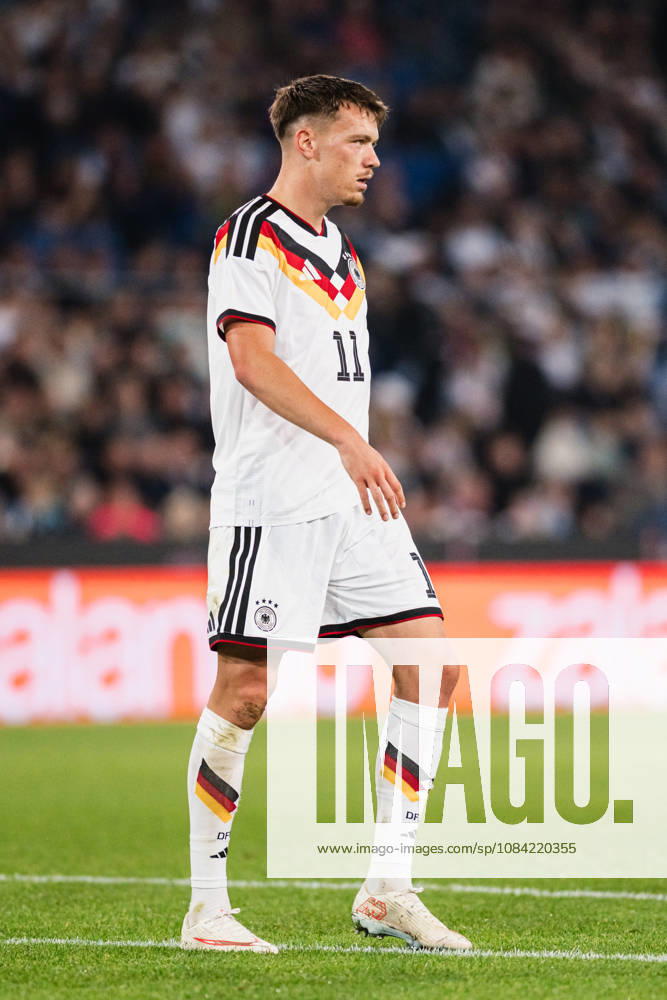 U-21 European Championship Qualifier: Germany vs. Georgia, October 6, 2026, Dženan Pejcinovic, Germany, 11, Football Cutout, U-21 European Championship Qualifier, Matchday 10: Germany vs. Georgia on October 6, 2026, Bielefeld DFB REGULATIONS PROHIBIT ANY USE OF PHOTOGRAPHS AS IMAGE SEQUENCES AND OR QUASI-VIDEO