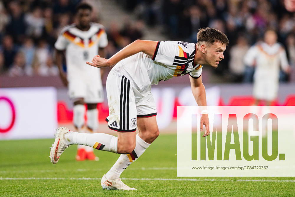 U-21 European Championship Qualifier: Germany vs. Georgia, October 6, 2026 – Goal, Celebration after Dženan Pejc’s 2-0 goalinovic Germany, 11 Soccer, U-21 European Championship Qualifiers, Matchday 10: Germany vs. Georgia on October 6, 2026, Bielefeld DFB REGULATIONS PROHIBIT ANY USE OF PHOTOGRAPHS AS IMAGE SEQUENCES AND OR QUASI-VIDEO