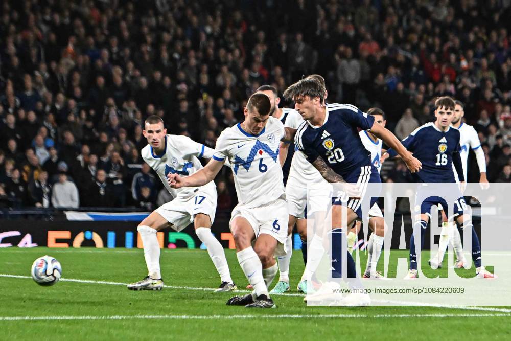 Scotland v Slovenia UEFA Nations League Kieron Bowie of Scotland shoots during the UEFA Nations League match at Barclays Hampden, Glasgow 06 10 2026 UK Newspapers OUT