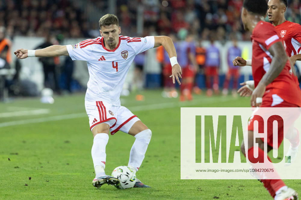 Aleksandar Stojchevski seen during National League game between teams of Switzerland and North Macedonia at thermoplan Arena (Benjamin Faes Ball Raw Images) Strasbourg Stade de la Meinau France