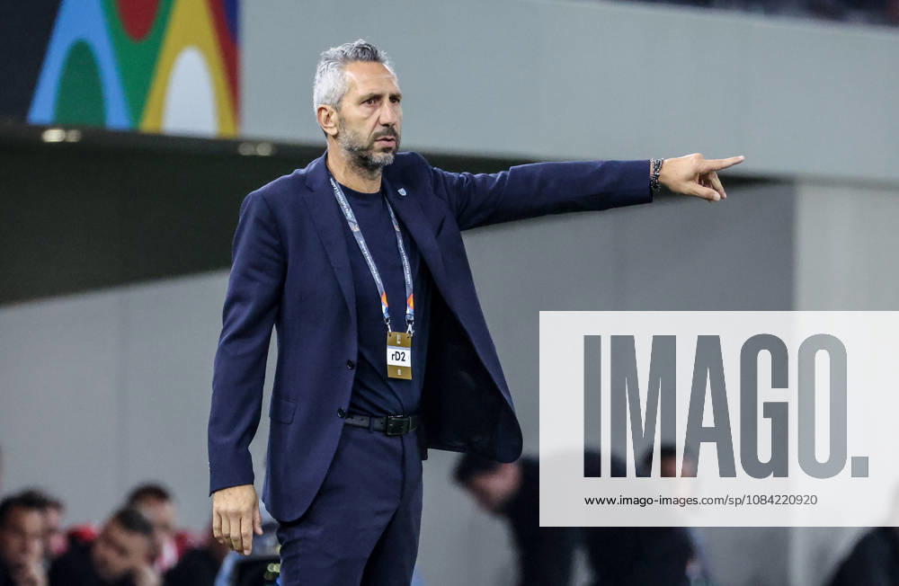 Albania vs San Marino UEFA Nations League 2026-2027 Group C1 Head coach Roberto Cevoli of San Marino reacts during the UEFA Nations League 2026-2027 group phase match between Albania and San Marino in Tirana, Albania on October 6, 2026 Tirana Albania