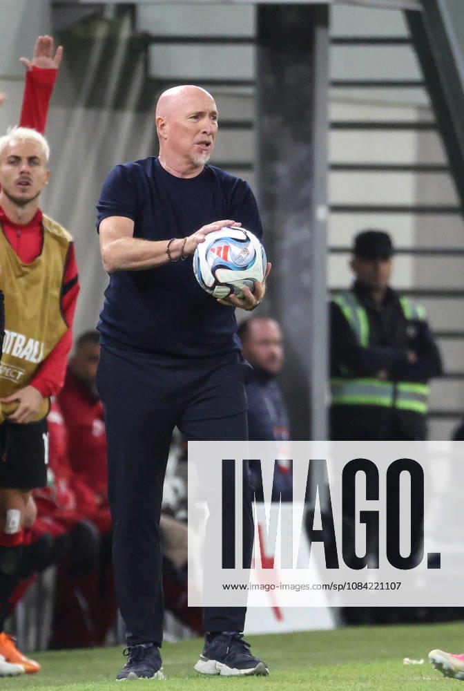 Albania vs San Marino UEFA Nations League 2026-2027 Group C1 Albania s National soccer team Head coach Rolando Maran reacts during the UEFA Nations League 2026-2027 group phase match between Albania and San Marino in Tirana, Albania on October 6, 2026 Tirana Albania