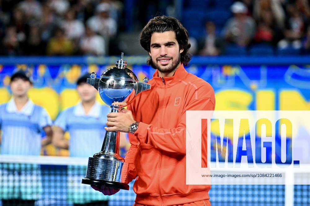 Carlos ALCARAZ (ESP), OCTOBER 6, 2026 - Tennis : Kinoshita Group Japan Open Tennis Championships 2026 Men s Singles award ceremony at Ariake Coliseum, Tokyo, Japan. Noxthirdxpartyxsales aflo_353761679 KenjiroxMatsuox