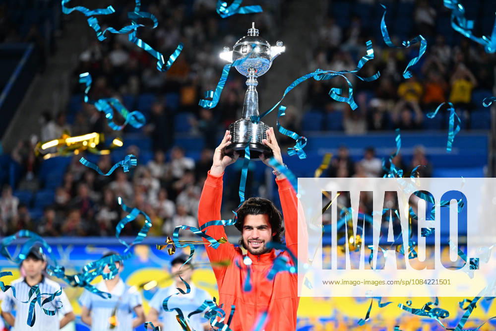 Carlos ALCARAZ (ESP), OCTOBER 6, 2026 - Tennis : Kinoshita Group Japan Open Tennis Championships 2026 Men s Singles award ceremony at Ariake Coliseum, Tokyo, Japan. Noxthirdxpartyxsales aflo_353764475 KenjiroxMatsuox