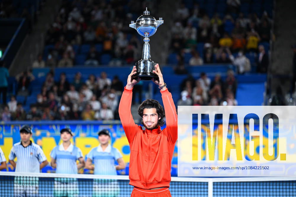 Carlos ALCARAZ (ESP), OCTOBER 6, 2026 - Tennis : Kinoshita Group Japan Open Tennis Championships 2026 Men s Singles award ceremony at Ariake Coliseum, Tokyo, Japan. Noxthirdxpartyxsales aflo_353764476 KenjiroxMatsuox