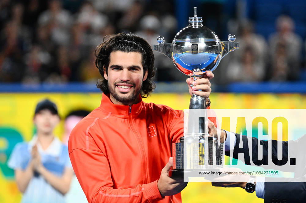 Carlos ALCARAZ (ESP), OCTOBER 6, 2026 - Tennis : Kinoshita Group Japan Open Tennis Championships 2026 Men s Singles award ceremony at Ariake Coliseum, Tokyo, Japan. Noxthirdxpartyxsales aflo_353764479 KenjiroxMatsuox