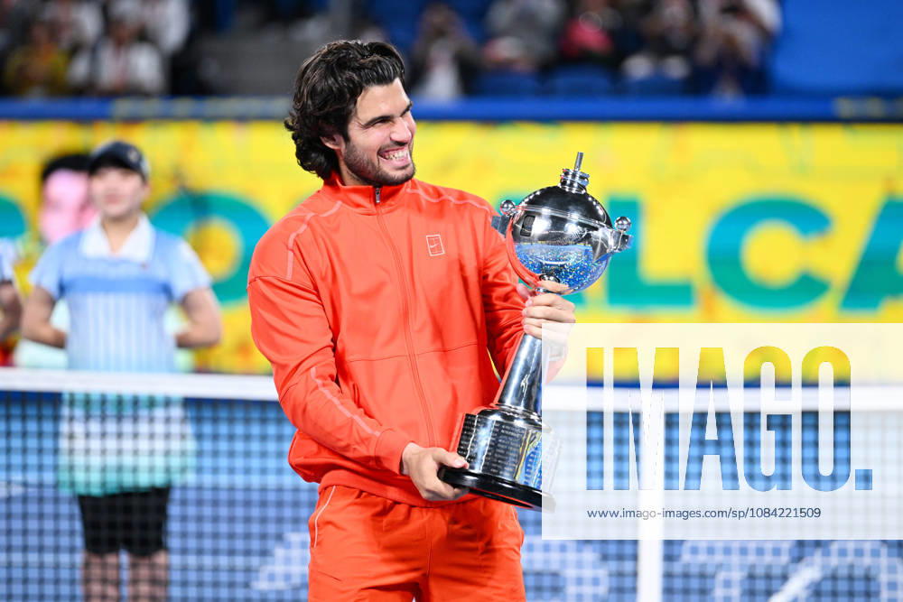 Carlos ALCARAZ (ESP), OCTOBER 6, 2026 - Tennis : Kinoshita Group Japan Open Tennis Championships 2026 Men s Singles award ceremony at Ariake Coliseum, Tokyo, Japan. Noxthirdxpartyxsales aflo_353764484 KenjiroxMatsuox
