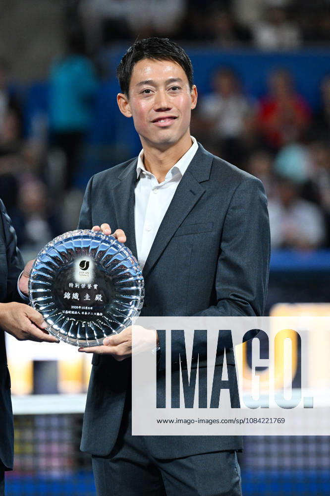 - Tennis : Kinoshita Group Japan Open Tennis Championships 2026 Kei Nishikori Tribute Ceremony at Ariake Coliseum, Tokyo, Japan. Noxthirdxpartyxsales aflo_353767078 KenjiroxMatsuox