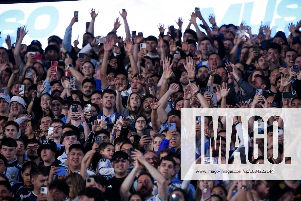 Argentina fans seen during the match between Argentina and Benin International Friendly, Länderspiel, Nationalmannschaft match, The last match of Messi with Argentina national team, Nationalteam Buenos Aires Argentina - ZUMAs197 20261006_aaa_s197_137