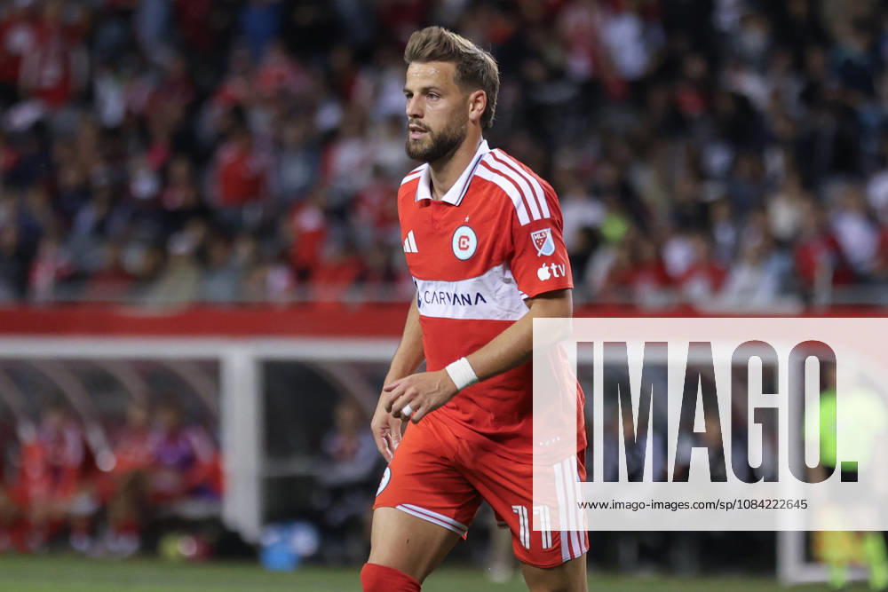 Philip Zinckernagel (11 Chicago Fire FC) is seen during the Major League Soccer game between Chicago Fire FC and Vancouver Whitecaps FC at Soldier Field on Tuesday October 6 in Chicago, USA