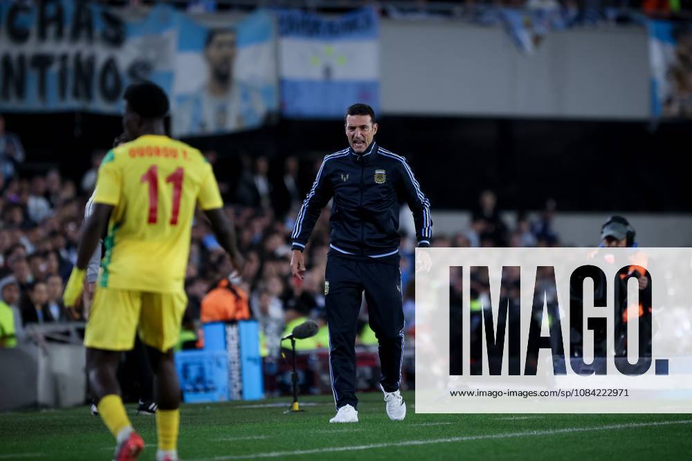 Lionel Scaloni (DT Argentina) reacts during the match between Argentina and Benin International Friendly, Länderspiel, Nationalmannschaft match, The last match of Messi with Argentina national team, Nationalteam Final score: Argentina 3 - 0 Benin Buenos Aires Argentina - ZUMAs197 20261006_aaa_s197_240