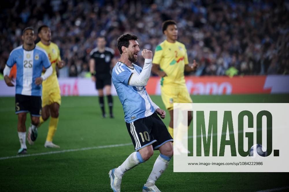Lionel Messi of Argentina celebrates his goal during the match between Argentina and Benin International Friendly, Länderspiel, Nationalmannschaft match, The last match of Messi with Argentina national team, Nationalteam Final score: Argentina 3 - 0 Benin Buenos Aires Argentina - ZUMAs197 20261006_aaa_s197_242