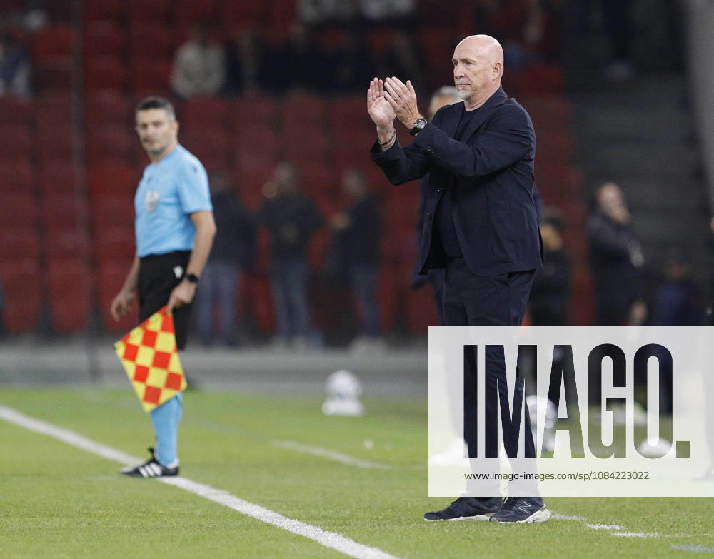 UEFA Nations League Qualifier Albania vs San Marino in Tirana, Albania. Albania head coach Italian Rolando Maran reacts during the UEFA Nations League Group C match between Albania and Belarus at Air Albania Stadium in Tirana, Albania, on October 6, 2026. Light Studio Agency Malton Dibra Tirana Albania