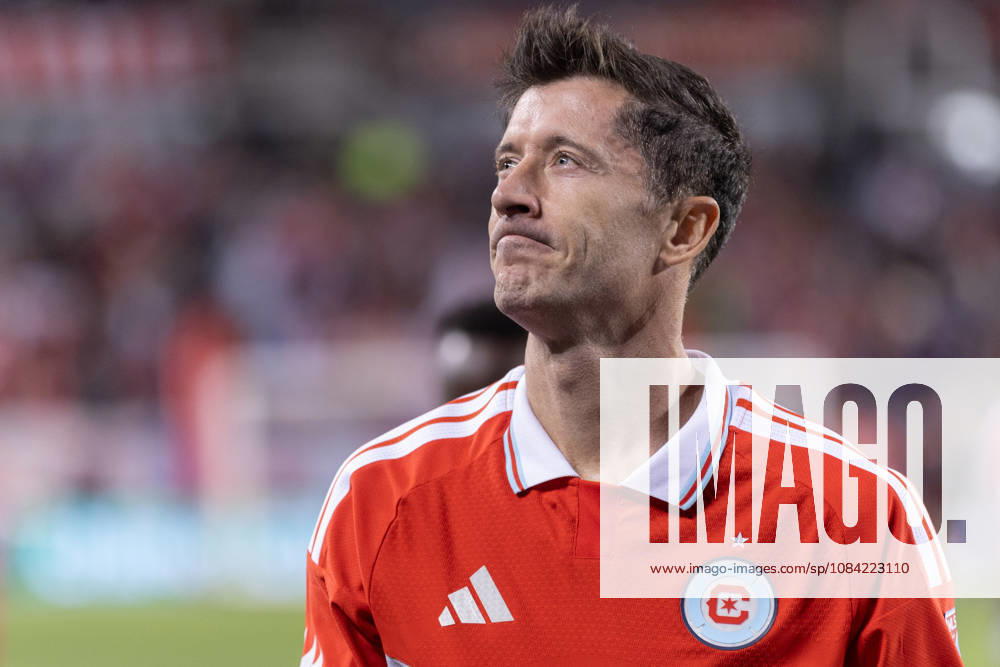 Robert Lewandowski (9 Chicago Fire FC) is seen after the Major League Soccer game between Chicago Fire FC and Vancouver Whitecaps FC at Soldier Field on Tuesday October 6 in Chicago, USA