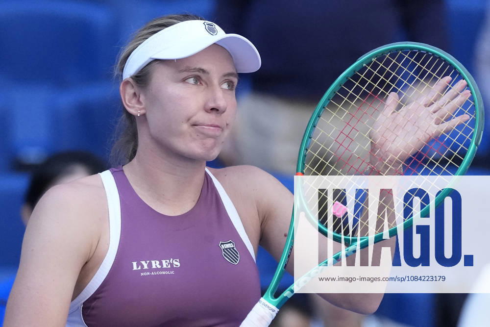 Daria Snigur of Ukraine plays against Mirra Andreeva (not in view) during the Women s Singles Round 16 match on day seven of China Open at the National Tennis Center. Mirra Andreeva defeated Daria Snigur 6-2, 6-2 Beijing China - ZUMAs197 20261006_aaa_s197_247