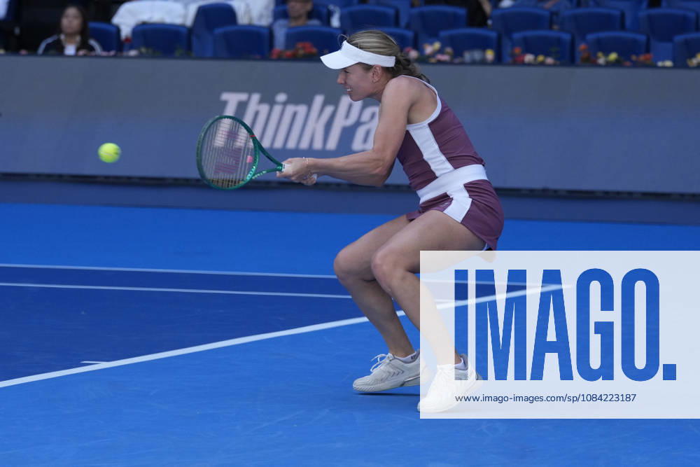Daria Snigur of Ukraine plays against Mirra Andreeva (not in view) during the Women s Singles Round 16 match on day seven of China Open at the National Tennis Center. Mirra Andreeva defeated Daria Snigur 6-2, 6-2 2026 China Open In Beijing - 06 Oct 2026 - ZUMAs197 20261006_aaa_s197_248