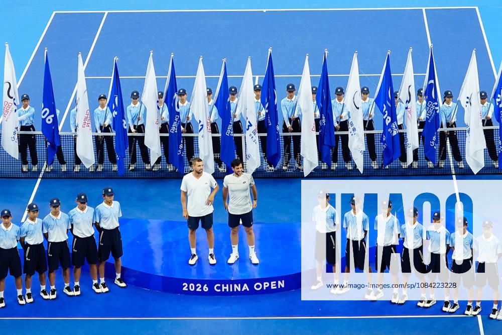 Julian Cash and Lloyd Glasspool of Great Britain pose with their winner s trophy during the medal ceremony after winning against Sander Arends and David Pel of Netherlands (not in view) during the Men s Doubles final match on day seven of China Open at the National Tennis Center. Julian Cash and Lloyd Glasspool won, Final Score: 6-3, 3-6, 10-6 2026 China Open In Beijing - 06 Oct 2026 - ZUMAs197 20261006_aaa_s197_271