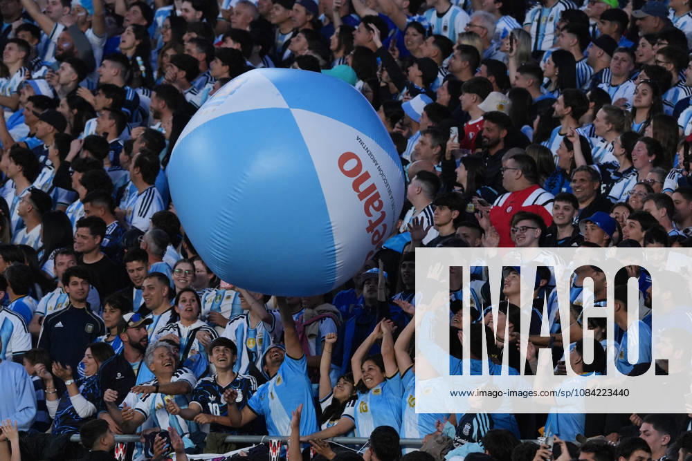 Messi bade farewell to Argentina in the friendly match against Benin BUENOS AIRES, ARGENTINA - OCTOBER 6: Argentina fans show their support as Argentine football legend and national team, Nationalteam captain Lionel Messi goodbye to the crowd during his farewell match in front of over 80,000 spectators at the Monumental Stadium, in Buenos Aires, Argentina on October 6, 2026. Argentine football star Lionel Messi played his final international match, Länderspiel, Nationalmannschaft in the friendly game between Argentina and Benin. The 39-year-old walk onto the stadium pitch for the final time in the sky-blue and white jersey, entering his farewell as Argentina s record appearance-maker and leading scorer with 207 caps and 125 goals. Luciano Gonzalez Anadolu Buenos Aires Argentina. Editorial use only. Please get in touch for any other usage.