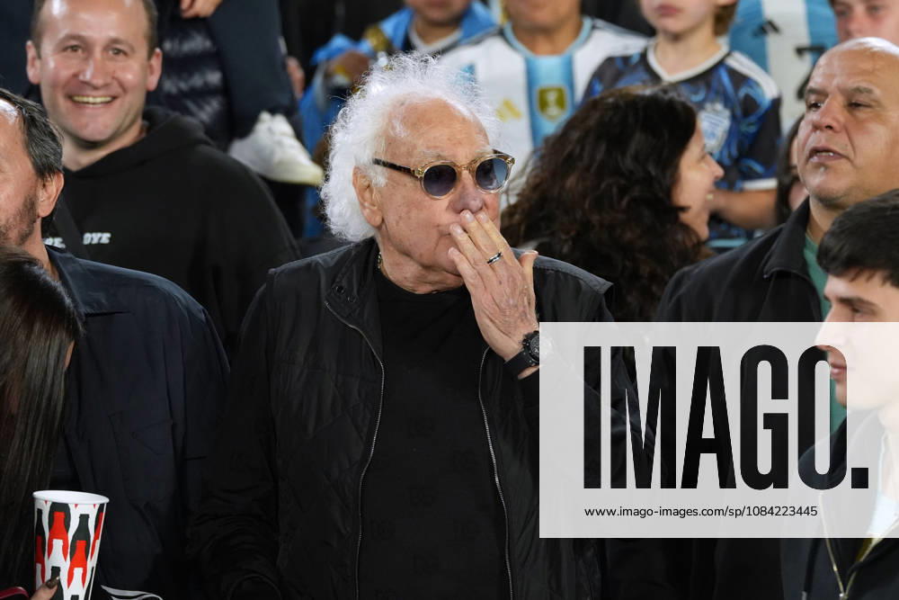 Messi bade farewell to Argentina in the friendly match against Benin BUENOS AIRES, ARGENTINA - OCTOBER 6: Guillermo Coppola, Maradona’s former representative is seen as Argentine football legend and national team, Nationalteam captain Lionel Messi goodbye to the crowd during his farewell match in front of over 80,000 spectators at the Monumental Stadium, in Buenos Aires, Argentina on October 6, 2026. Argentine football star Lionel Messi played his final international match, Länderspiel, Nationalmannschaft in the friendly game between Argentina and Benin. The 39-year-old walk onto the stadium pitch for the final time in the sky-blue and white jersey, entering his farewell as Argentina s record appearance-maker and leading scorer with 207 caps and 125 goals. Luciano Gonzalez Anadolu Buenos Aires Argentina. Editorial use only. Please get in touch for any other usage.