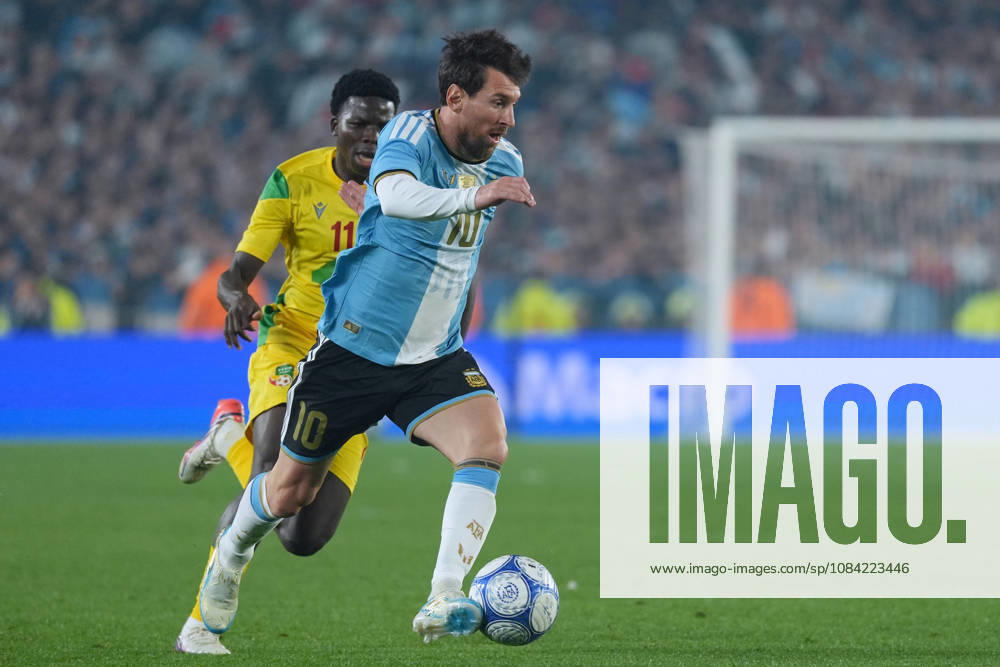 Messi bade farewell to Argentina in the friendly match against Benin BUENOS AIRES, ARGENTINA - OCTOBER 6: Argentine football legend and national team, Nationalteam captain Lionel Messi in action during his farewell match in front of over 80,000 spectators at the Monumental Stadium, in Buenos Aires, Argentina on October 6, 2026. Argentine football star Lionel Messi played his final international match, Länderspiel, Nationalmannschaft in the friendly game between Argentina and Benin. The 39-year-old walk onto the stadium pitch for the final time in the sky-blue and white jersey, entering his farewell as Argentina s record appearance-maker and leading scorer with 207 caps and 125 goals. Luciano Gonzalez Anadolu Buenos Aires Argentina. Editorial use only. Please get in touch for any other usage.