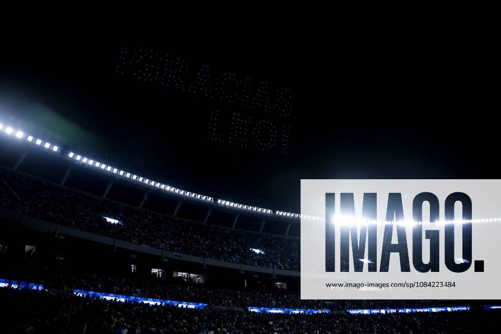 Drone show make the prashe â€oe Thank you LEO†during the match between Argentina and Benin International Friendly, Länderspiel, Nationalmannschaft match, The last match of Messi with Argentina national team, Nationalteam Final score: Argentina 3 - 0 Benin Buenos Aires Argentina - ZUMAs197 20261006_aaa_s197_275