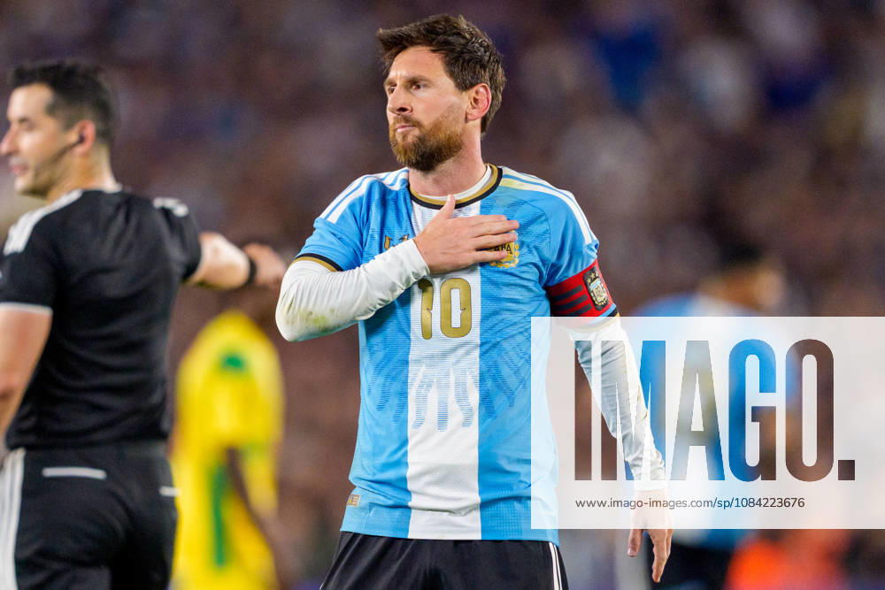 Benin v Argentina BUENOS AIRES, ARGENTINA - OCTOBER 6: Lionel Messi 10 of Argentina celebrates a goal during a game between Benin and Argentina at Estadio Monumental on October 6, 2026 in Buenos Aires, Argentina Buenos Aires Estadio Monumental Argentina
