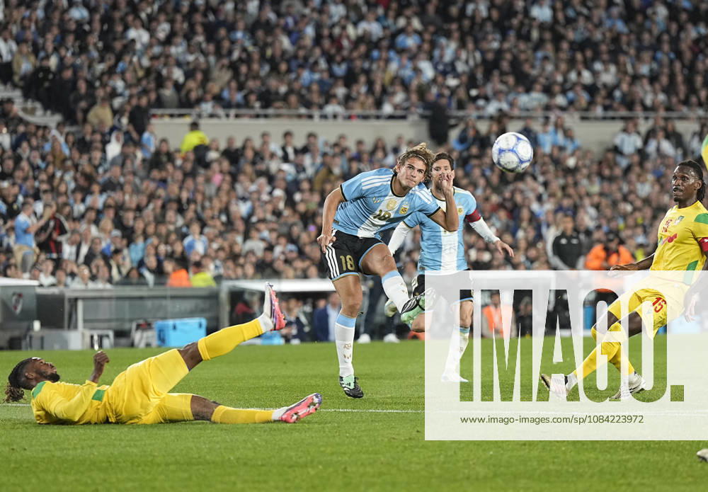 Goal by Nicolas Paz: Argentina vs. Benin, Friendly Match, October 6, 2026, Monumental Stadium, Buenos Aires. Photo by Javier Garcia Martino, CABJ Press